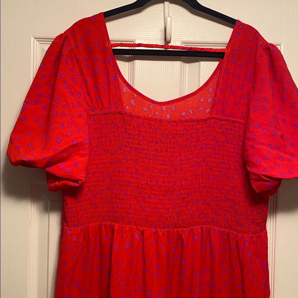 Fashion Red/Light Purple Tiered Maxi Dress…size XXL - Picture 4 of 7